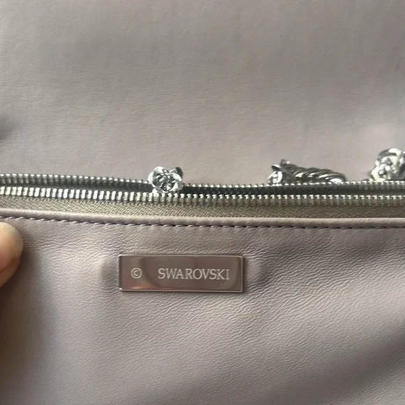 Swarovski crystal and python vintage shoulder clutch - Picture 14 of 16